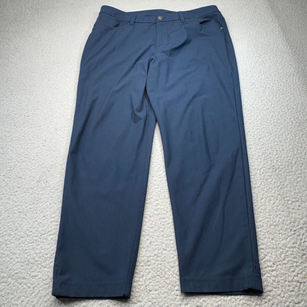 Lululemon ABC Slim Fit Mens 34 Blue Performance Warpstreme Chino Pants Gusseted